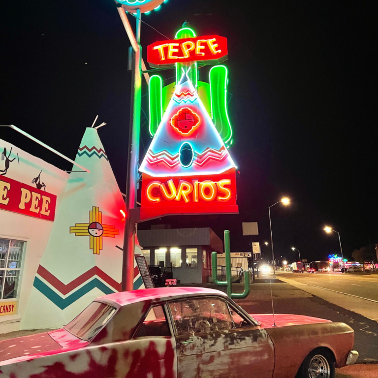 *Part 12* Route 66 from Amarillo to Albuquerque: The Halfway Point, a Ghost Town + World Famous Neon